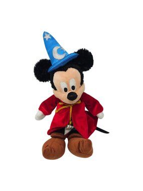 Disney Parks Mickey Mouse Apprentice Sorcerer Fantasia Plush 1990s Stuffed Toy